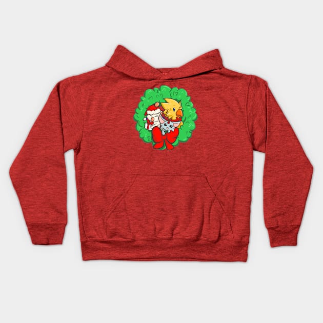 Merry Kwehmas, Kupo! Kids Hoodie by kalgado